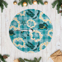 Aloha Hawaii Paniolo Teal Palaka Tree Skirt Coastal Rodeo - Polynesian Pride