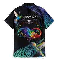 Polynesian Cancers Awareness Family Matching Mermaid Dress and Hawaiian Shirt Hummingbird - Fly High Until We Meet Again