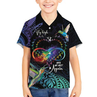 Polynesian Cancers Awareness Hawaiian Shirt Hummingbird - Fly High Until We Meet Again