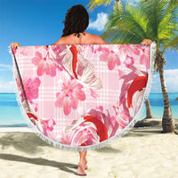 Pink Palaka Hawaii Aloha Beach Blanket Koi Pond Mix Sakura - Polynesian Pride