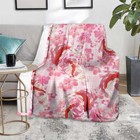 Pink Palaka Hawaii Aloha Blanket Koi Pond Mix Sakura - Polynesian Pride