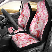 Pink Palaka Hawaii Aloha Car Seat Cover Koi Pond Mix Sakura - Polynesian Pride