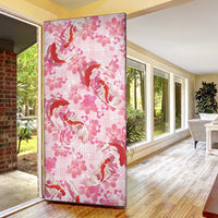 Pink Palaka Hawaii Aloha Door Cover Koi Pond Mix Sakura - Polynesian Pride