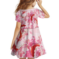 Pink Palaka Hawaii Aloha Family Matching Puletasi and Hawaiian Shirt Koi Pond Mix Sakura - Polynesian Pride