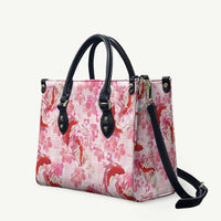 Pink Palaka Hawaii Aloha Leather Bag Koi Pond Mix Sakura - Polynesian Pride