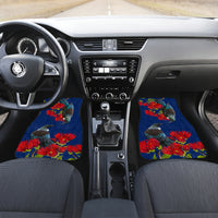 New Zealand Pohutukawa with Tui Birds Car Mats Version 2 LT7 - Polynesian Pride