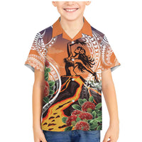 Hawaii Women's Day Tribal Family Matching Mermaid Dress and Hawaiian Shirt Pele Honua Mea