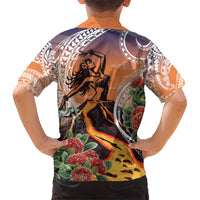 Hawaii Women's Day Tribal Kid Hawaiian Shirt Pele Honua Mea