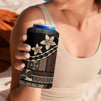 Samoa Siapo Mamanu 4 in 1 Can Cooler Tumbler Waves Motifs