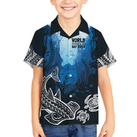 World Ocean Day Pasifika Family Matching Off Shoulder Short Dress and Hawaiian Shirt Awaken New Depths