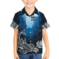 World Ocean Day Pasifika Kid Hawaiian Shirt Awaken New Depths LT7 Kid Blue - Polynesian Pride