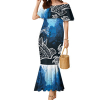 World Ocean Day Pasifika Mermaid Dress Awaken New Depths LT7 Women Blue - Polynesian Pride