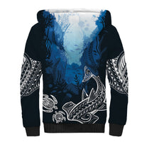 World Ocean Day Pasifika Sherpa Hoodie Awaken New Depths LT7 - Polynesian Pride