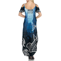 World Ocean Day Pasifika Summer Maxi Dress Awaken New Depths LT7 - Polynesian Pride