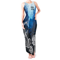 World Ocean Day Pasifika Tank Maxi Dress Awaken New Depths LT7 Women Blue - Polynesian Pride