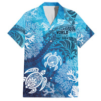 Hawaii World Ocean Day Family Matching Summer Maxi Dress and Hawaiian Shirt Kakau Turtles