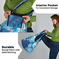 Hawaii World Ocean Day Grocery Bag Kakau Turtles