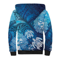 Hawaii World Ocean Day Sherpa Hoodie Kakau Turtles LT7 - Polynesian Pride