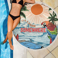 Summer Holiday It's 5 o'clock Somewhere Vintage Hawaii Beach Blanket LT7 - Polynesian Pride