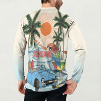Summer Holiday It's 5 o'clock Somewhere Vintage Hawaii Button Sweatshirt LT7 - Polynesian Pride