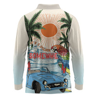Summer Holiday It's 5 o'clock Somewhere Vintage Hawaii Long Sleeve Polo Shirt LT7 - Polynesian Pride