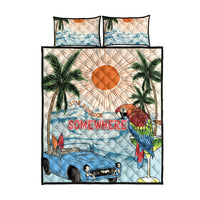Summer Holiday It's 5 o'clock Somewhere Vintage Hawaii Quilt Bed Set LT7 - Polynesian Pride