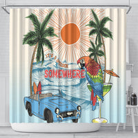 Summer Holiday It's 5 o'clock Somewhere Vintage Hawaii Shower Curtain LT7 - Polynesian Pride