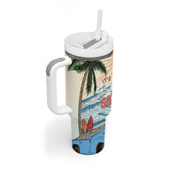 Summer Holiday It's 5 o'clock Somewhere Vintage Hawaii Tumbler With Handle LT7 - Polynesian Pride