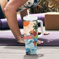 Summer Holiday It's 5 o'clock Somewhere Vintage Hawaii Tumbler With Handle LT7 - Polynesian Pride