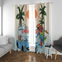 Summer Holiday It's 5 o'clock Somewhere Vintage Hawaii Window Curtain LT7 With Grommets Colorful - Polynesian Pride