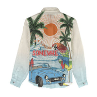 Summer Holiday It's 5 o'clock Somewhere Vintage Hawaii Women Casual Shirt LT7 - Polynesian Pride