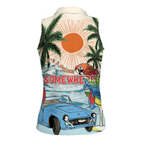 Summer Holiday It's 5 o'clock Somewhere Vintage Hawaii Women Sleeveless Polo Shirt LT7 - Polynesian Pride