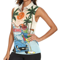 Summer Holiday It's 5 o'clock Somewhere Vintage Hawaii Women Sleeveless Polo Shirt LT7 - Polynesian Pride