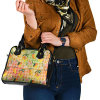 Aloha Hawaii Palaka Print Mango Plumeria Shoulder Handbag Tropical Vibes
