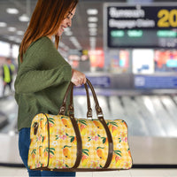Aloha Hawaii Palaka Print Mango Plumeria Travel Bag Fresh Lemon