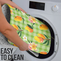 Aloha Hawaii Palaka Print Mango Plumeria Bathroom Set Cool Mint