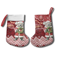 Here For A Koality Xmas Australia Abogirinal Christmas Stocking Santa Koala - Polynesian Pride