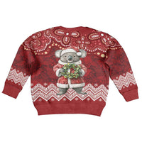 Here For A Koality Xmas Australia Abogirinal Kid Ugly Christmas Sweater Santa Koala - Polynesian Pride