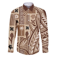 samoa-tapa-family-matching-long-sleeve-bodycon-dress-and-hawaiian-shirt-siapo-mix-tatau-patterns