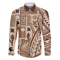 samoa-tapa-family-matching-off-shoulder-long-sleeve-dress-and-hawaiian-shirt-siapo-mix-tatau-patterns