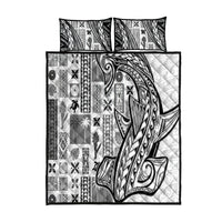 Samoa Tapa Quilt Bed Set Siapo Mix Tatau Patterns - White LT7 White - Polynesian Pride