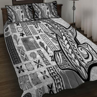 Samoa Tapa Quilt Bed Set Siapo Mix Tatau Patterns - White LT7 - Polynesian Pride