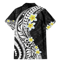 Hawaii Aloha Family Matching Mermaid Dress and Hawaiian Shirt Plumeria Vintage - Black LT7 - Polynesian Pride