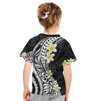Hawaii Aloha Kid T Shirt Plumeria Vintage - Black LT7 - Polynesian Pride