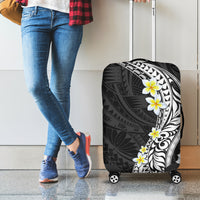 Hawaii Aloha Luggage Cover Plumeria Vintage - Black LT7 - Polynesian Pride