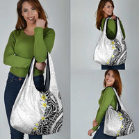 Hawaii Aloha Grocery Bag Plumeria Vintage - White