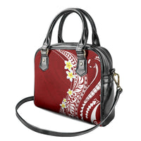 Hawaii Aloha Shoulder Handbag Plumeria Vintage - Crimson LT7 - Polynesian Pride