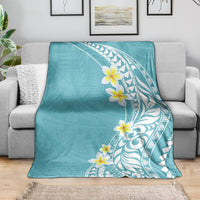 Hawaii Aloha Blanket Plumeria Vintage - Turquoise LT7 - Polynesian Pride