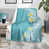 Hawaii Aloha Blanket Plumeria Vintage - Turquoise LT7 - Polynesian Pride