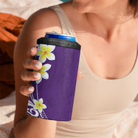 Hawaii Aloha 4 in 1 Can Cooler Tumbler Plumeria Vintage - Violet